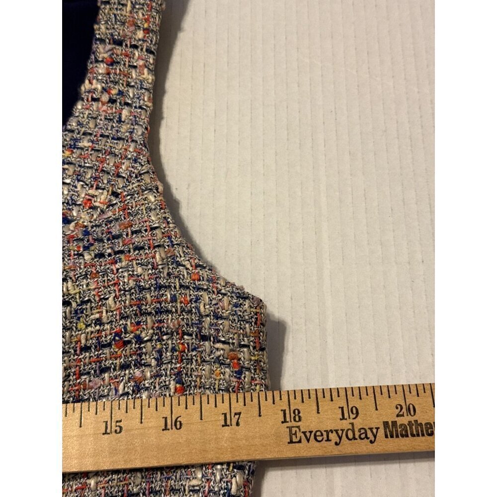 Tory Burch Emma Knotted Tweed Sleeveless Midi Lined Dress Size 12 - Picture 12 of 16